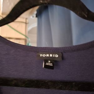 Torrid, size 3, navy blue crepe dress